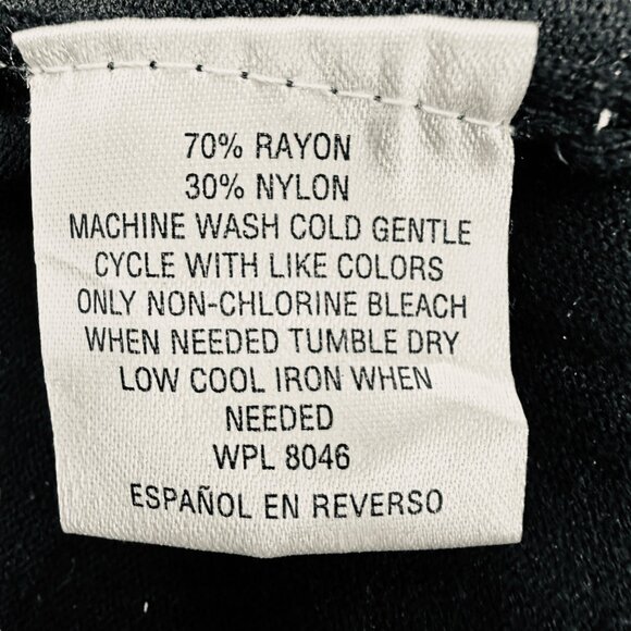 Charter Club Sweater Womens Medium Black Open Front Scalloped Edges 3/4 Sleeve - Picture 8 of 9